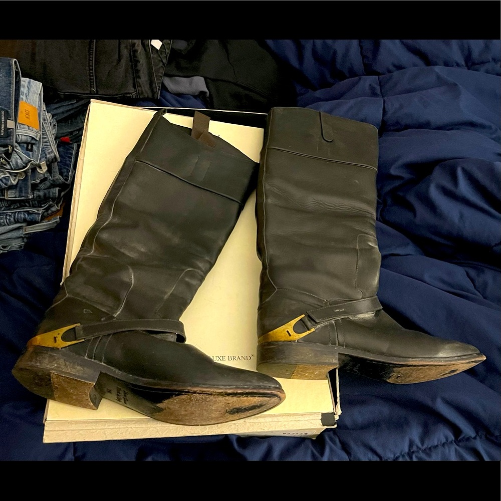 Golden Goose Distresses Charlie Riding Boots